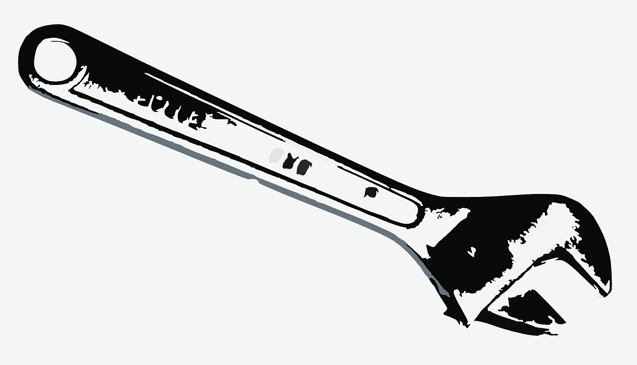 Wrench tool repair vector graphic clipart