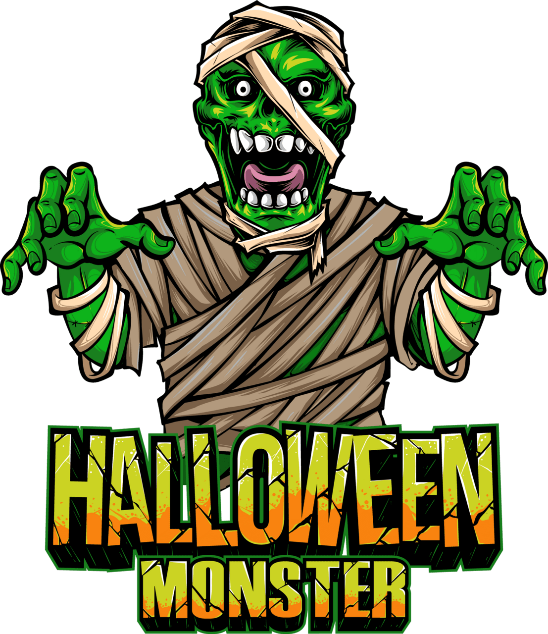 Halloween day scary zombie clipart photo