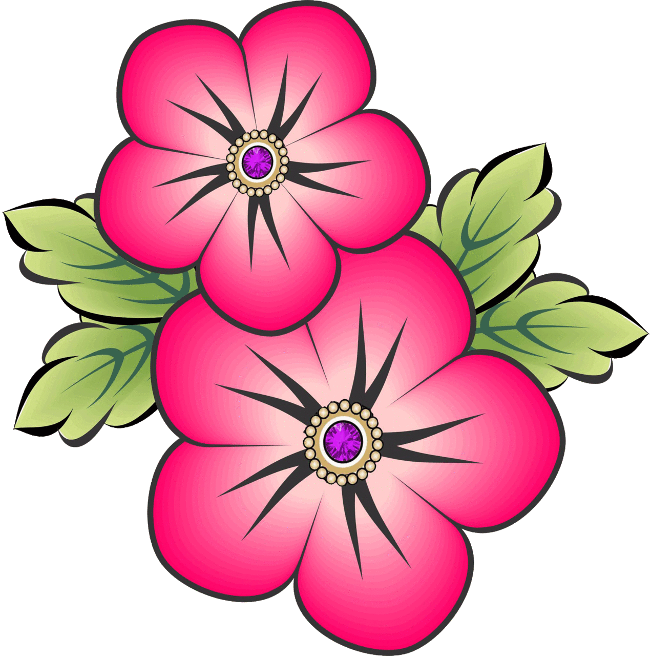 Springtime pin page clipart image 4