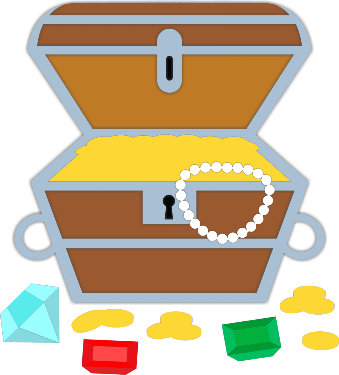 Pirate treasure chest clipart background