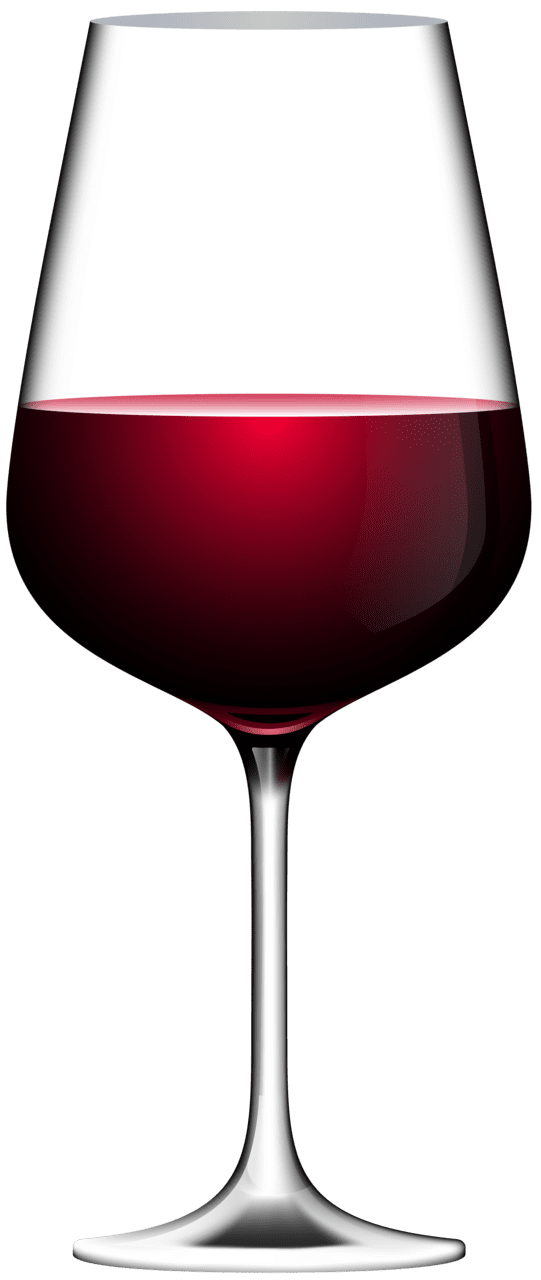 Cocktail red wine glass clipart image