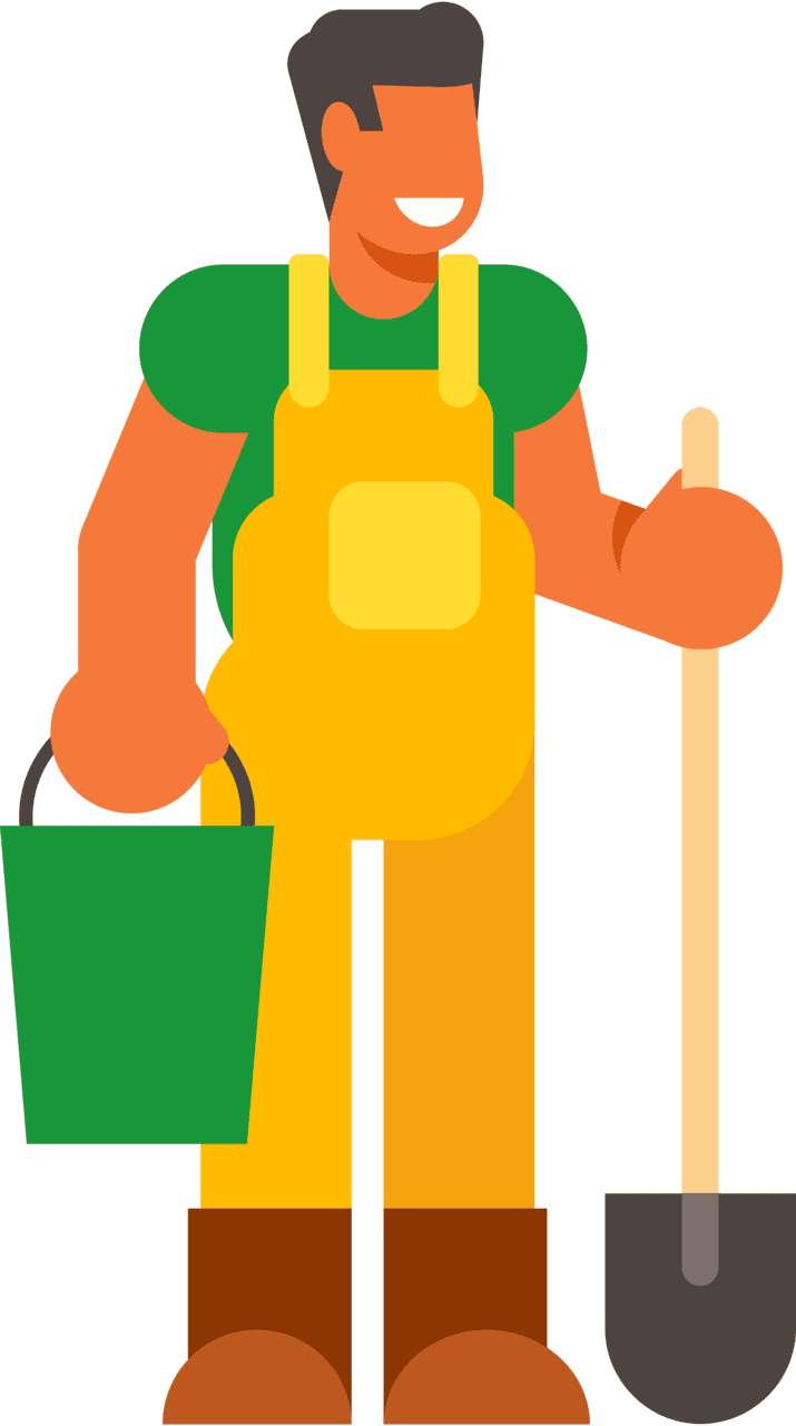 Gardening gardener vector clipart images