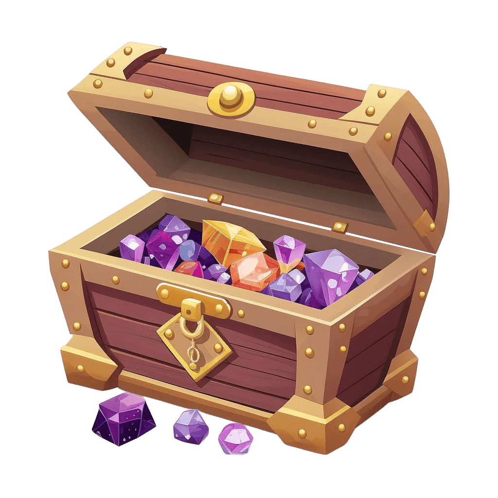 Purple treasure chest clipart background