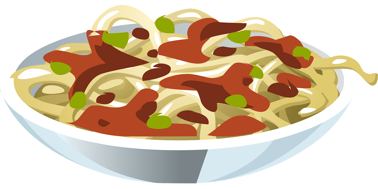 Pasta spaghetti italian vector graphic clipart