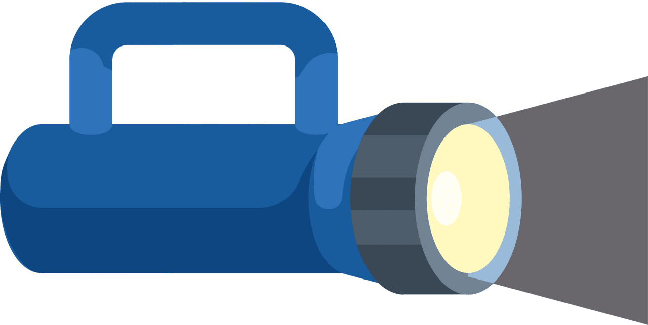 Holding flashlight vector clipart images