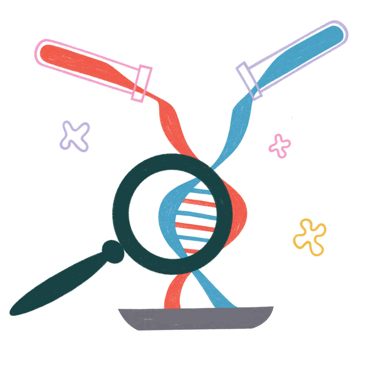 Genetics and dna research clipart image