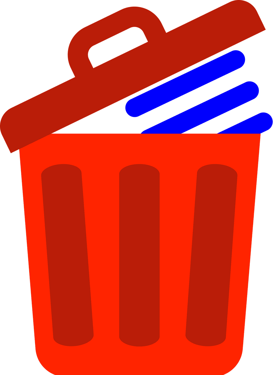 Garbage can trash delete vector clipart images