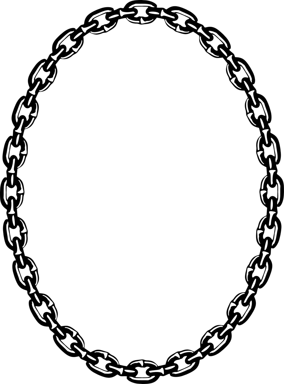 Chain frame vector clipart images