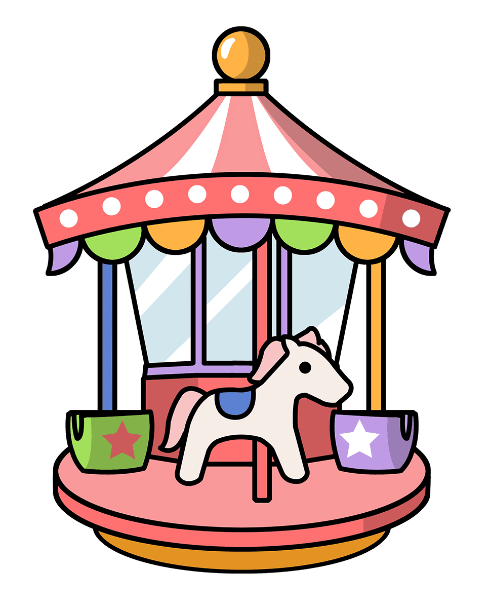 Circus carousel image for clipart