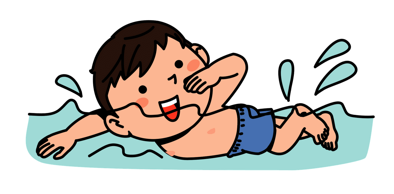 Boy is swim ming vector clipart images