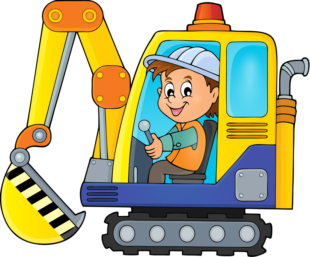 Excavator clipart free