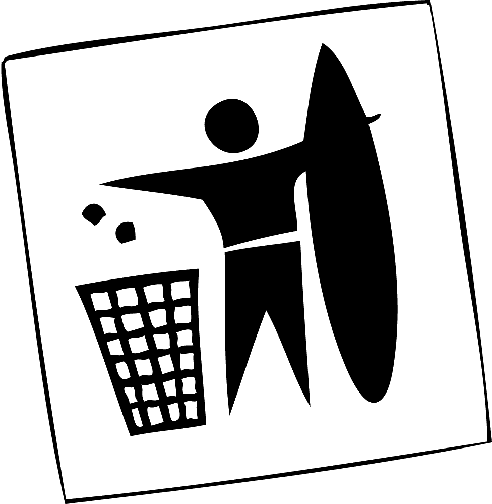 Lahinch beach clean up symbol clipart large size image