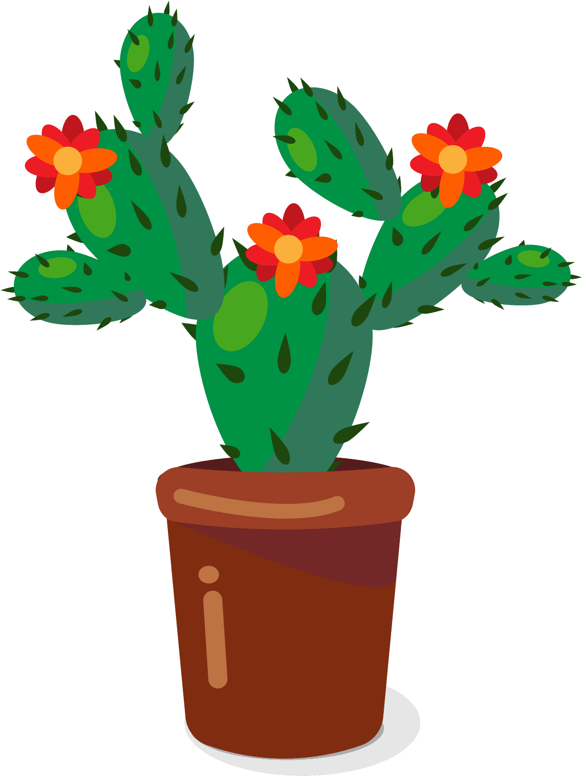 Cartoon expression gardening mini ceramic flower pot clipart picture