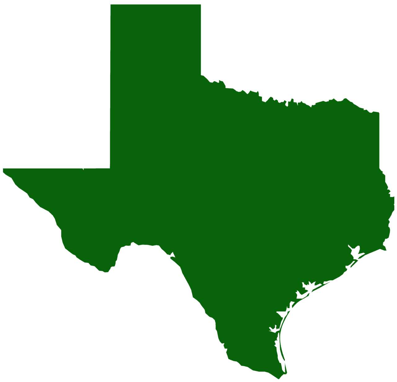 Texas map vector silhouettes clipart