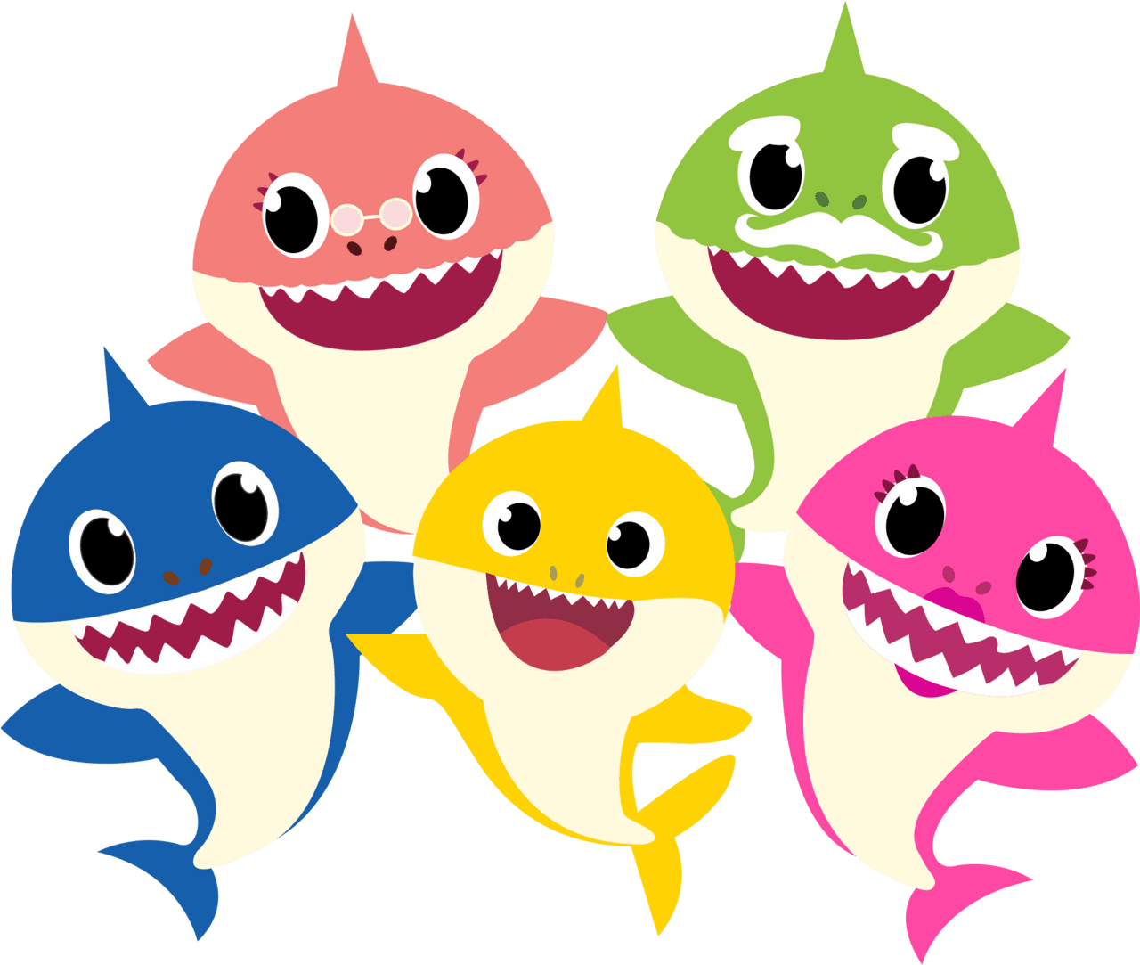 Ee st baby shark ft jauz invitation templates thank you card clipart vector