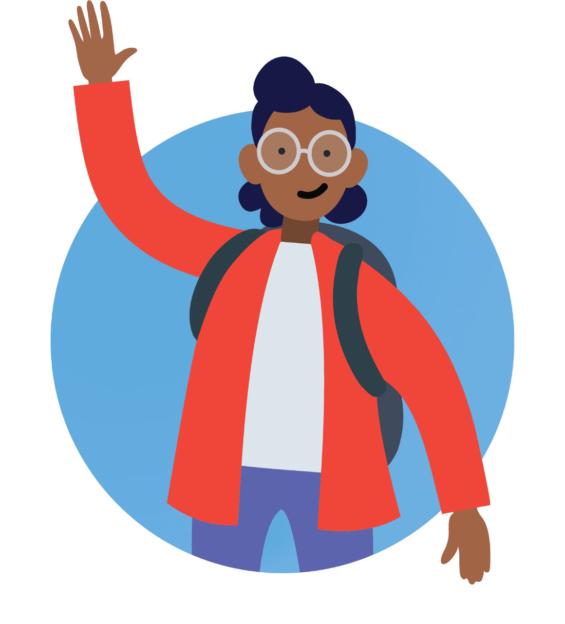 Waving university clipart image