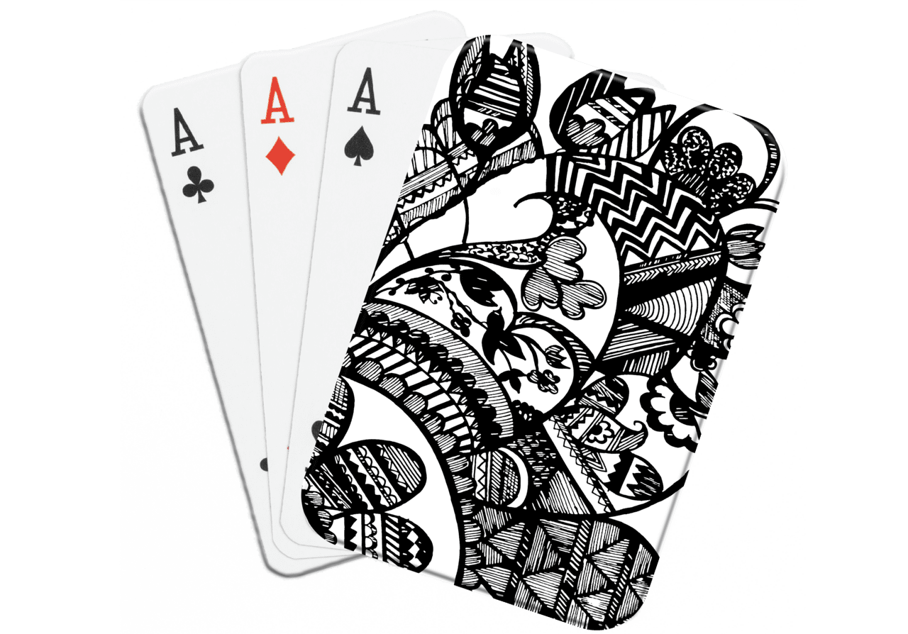 Deck of cards mehendi play clipart photo