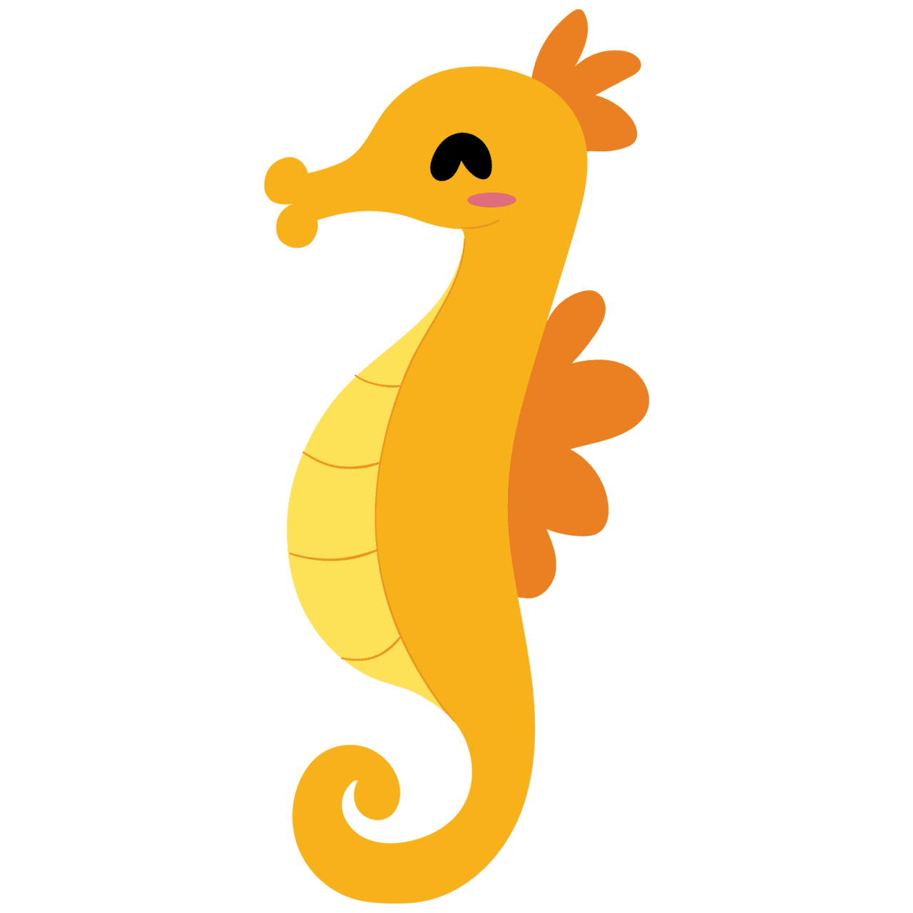 Seahorse pin page clipart image