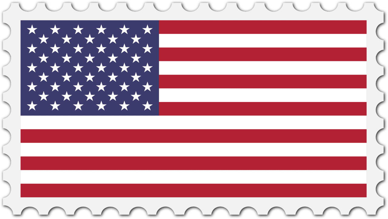 United states flag stamp usa vector clipart images