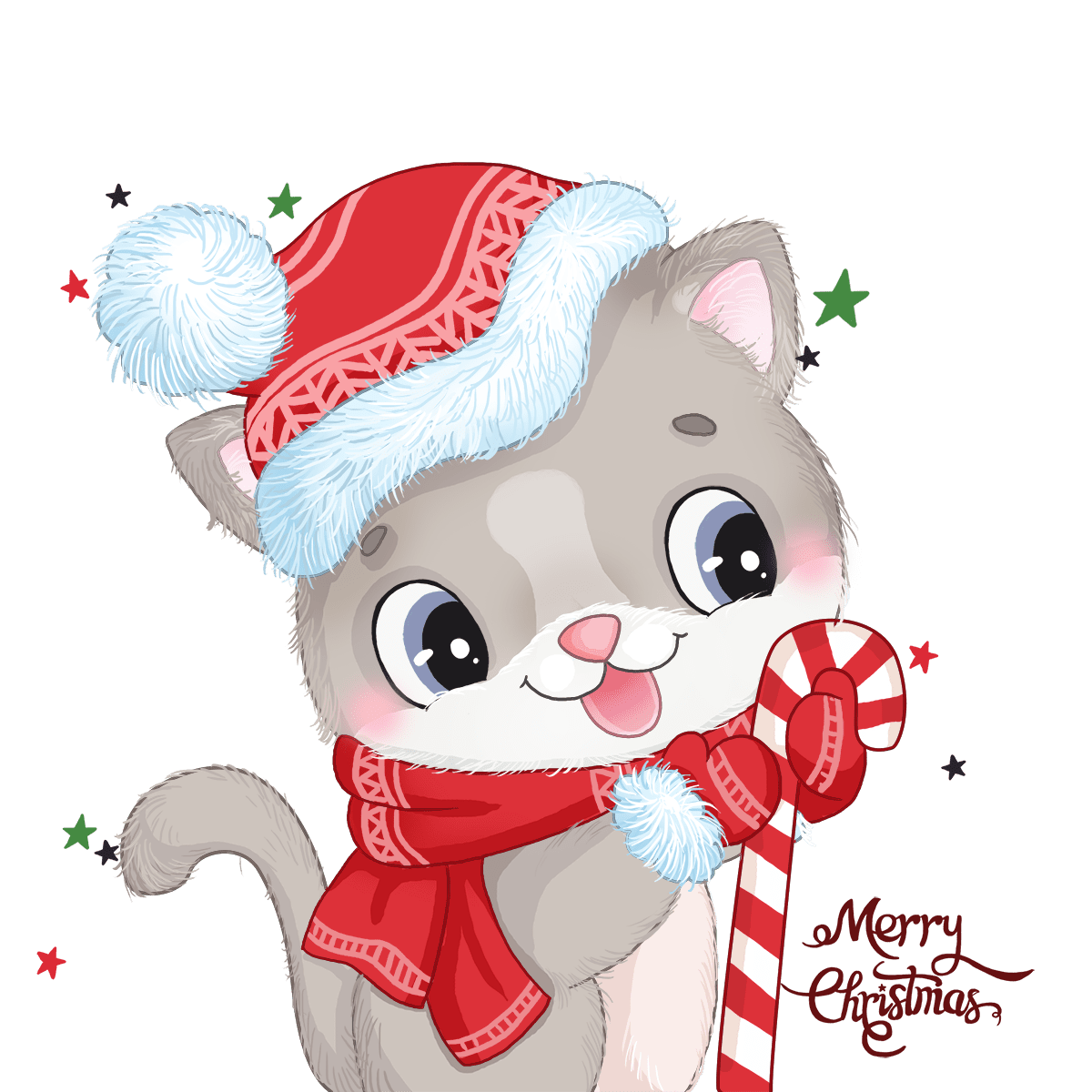 Cute cat pin page clipart image 3