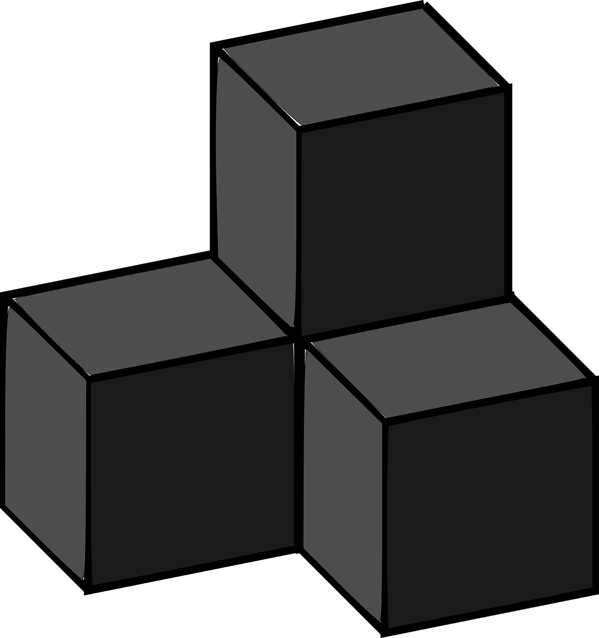 Building blocks tetris image black and white clipart large size