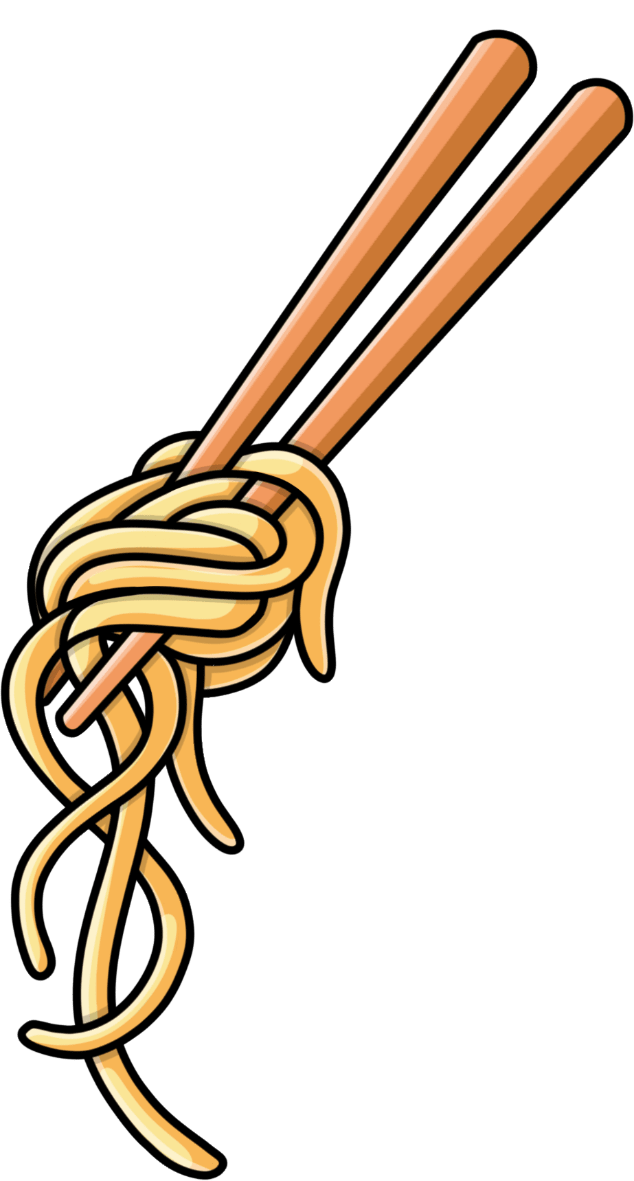 Toedit noodles spaghetti cute ramen chopsticks clipart logo