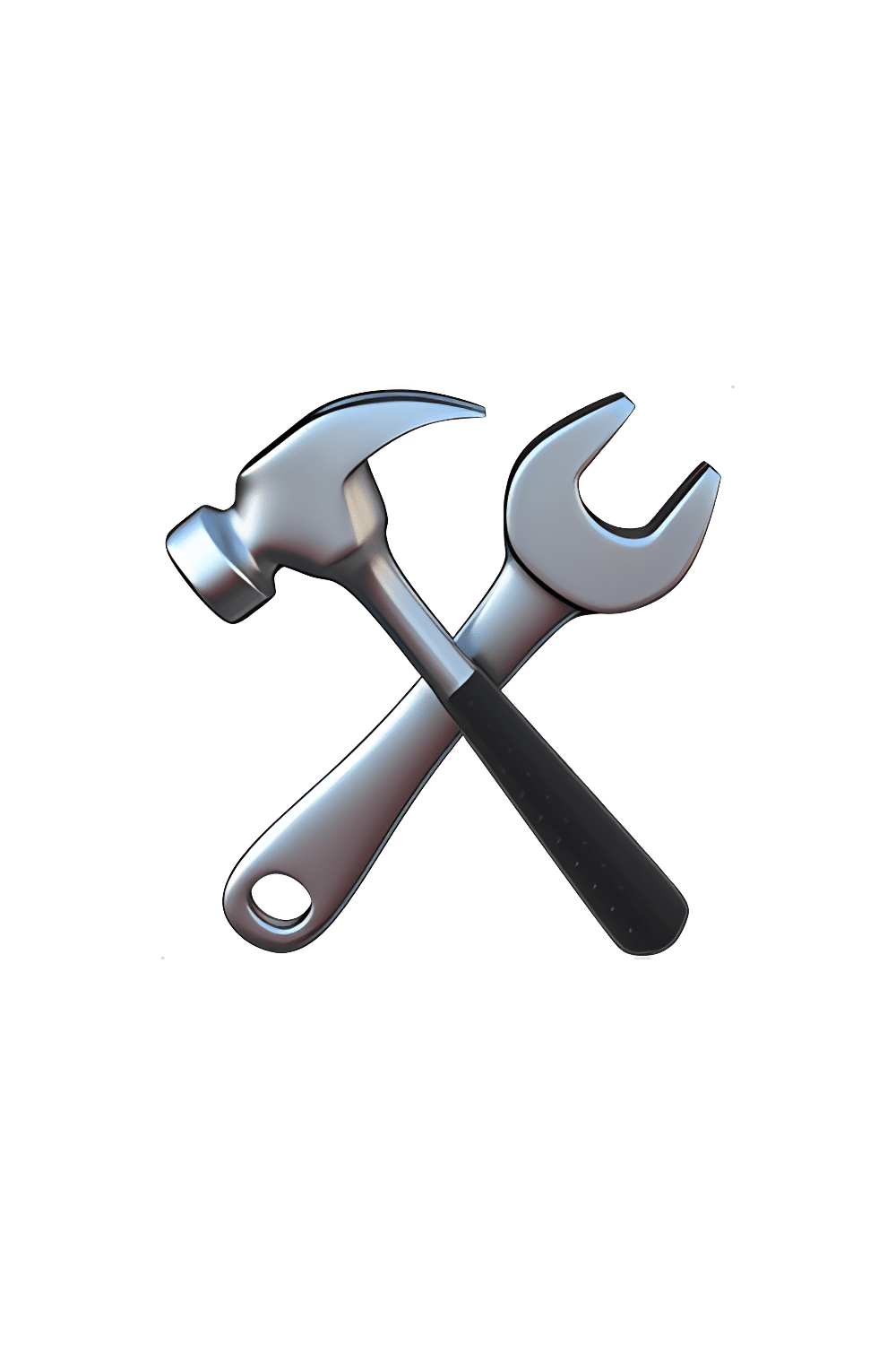 Hammer and wrench emoji clipart image