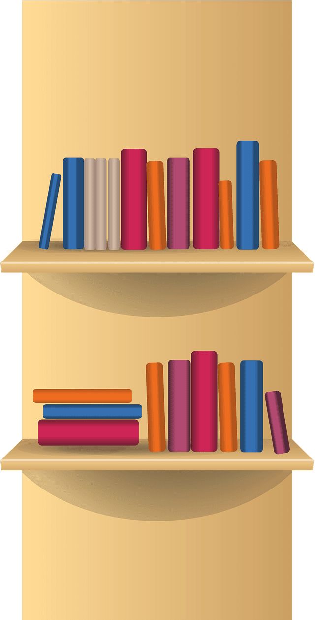 Bookshelf bookcase image size clipart