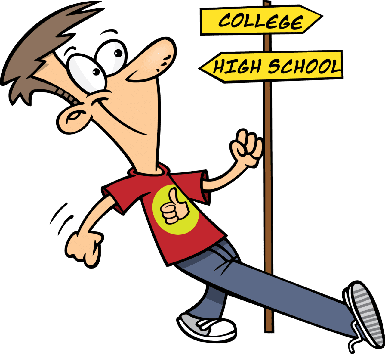 High school to college clipart picture