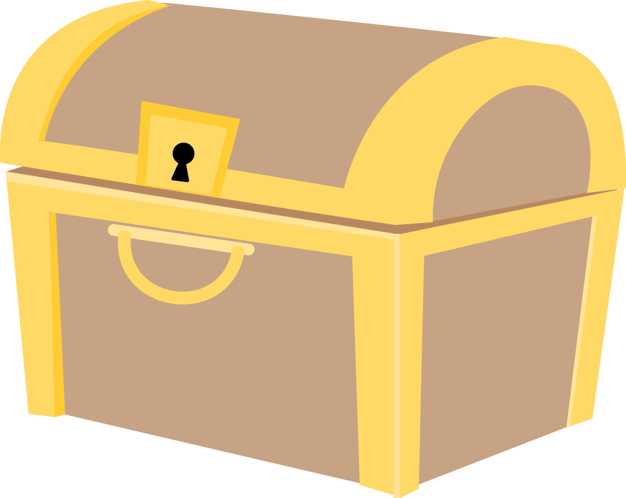 Treasure chest pin page clipart image