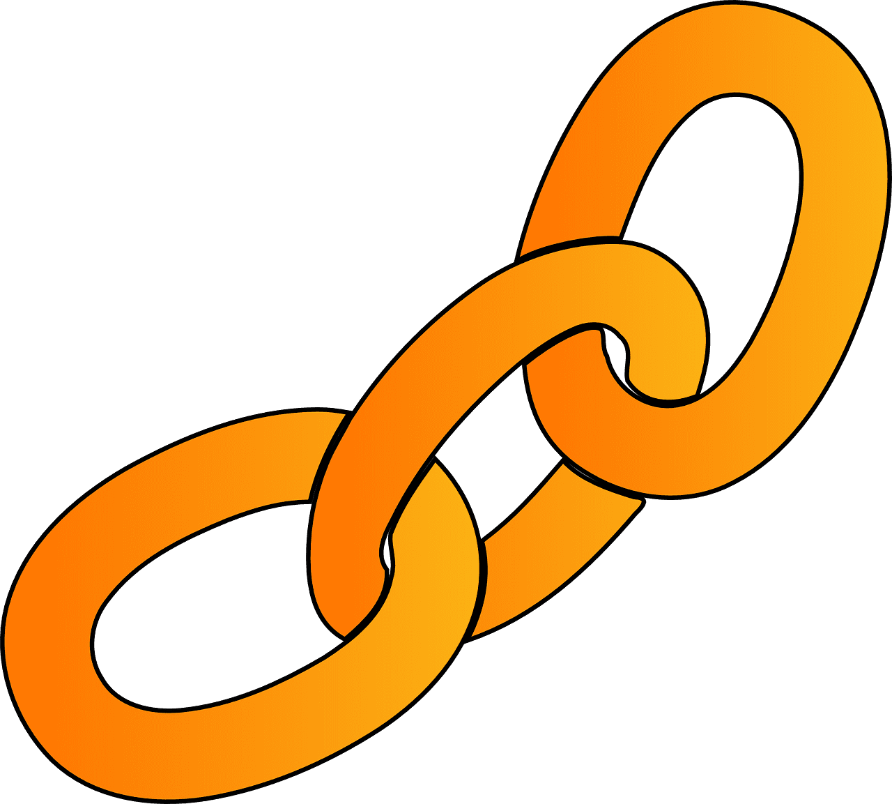 Chain links connection vector graphic clipart