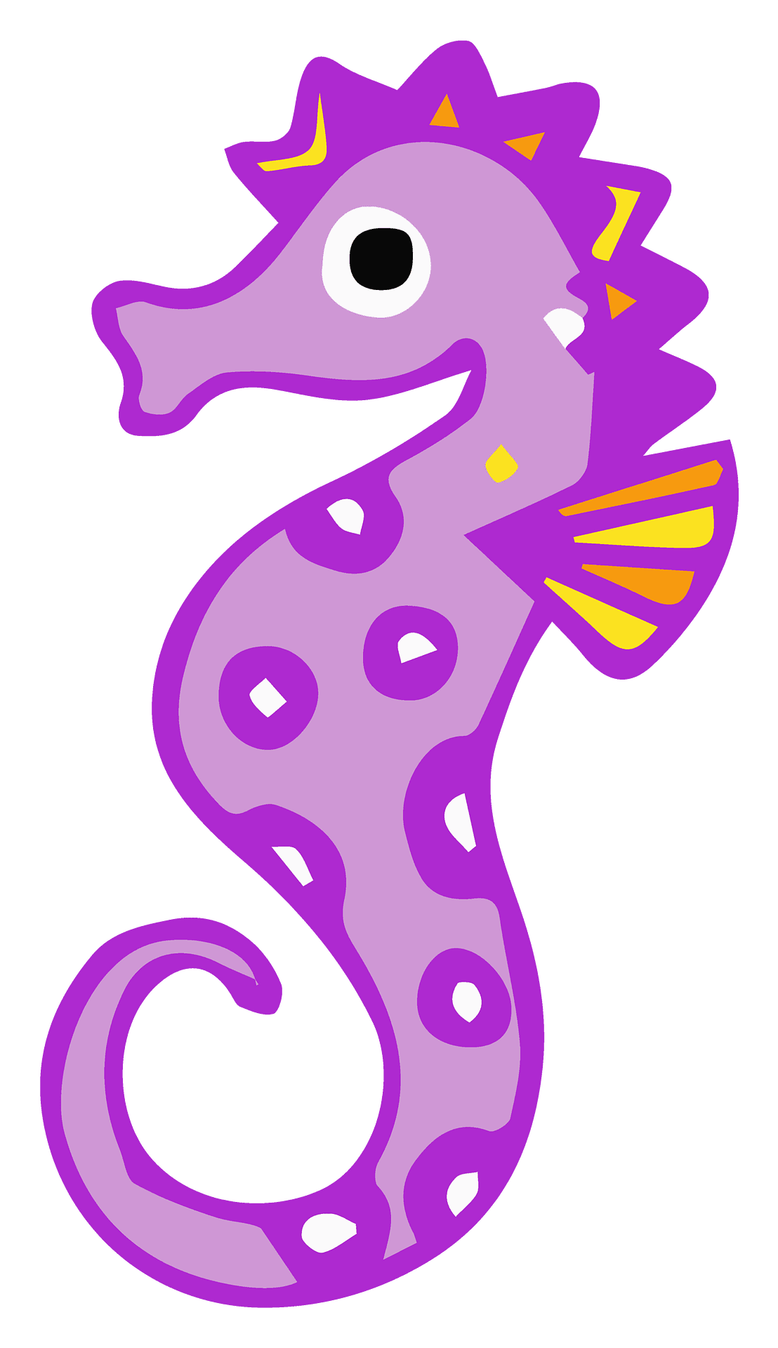 Seahorse vector clipart images 3