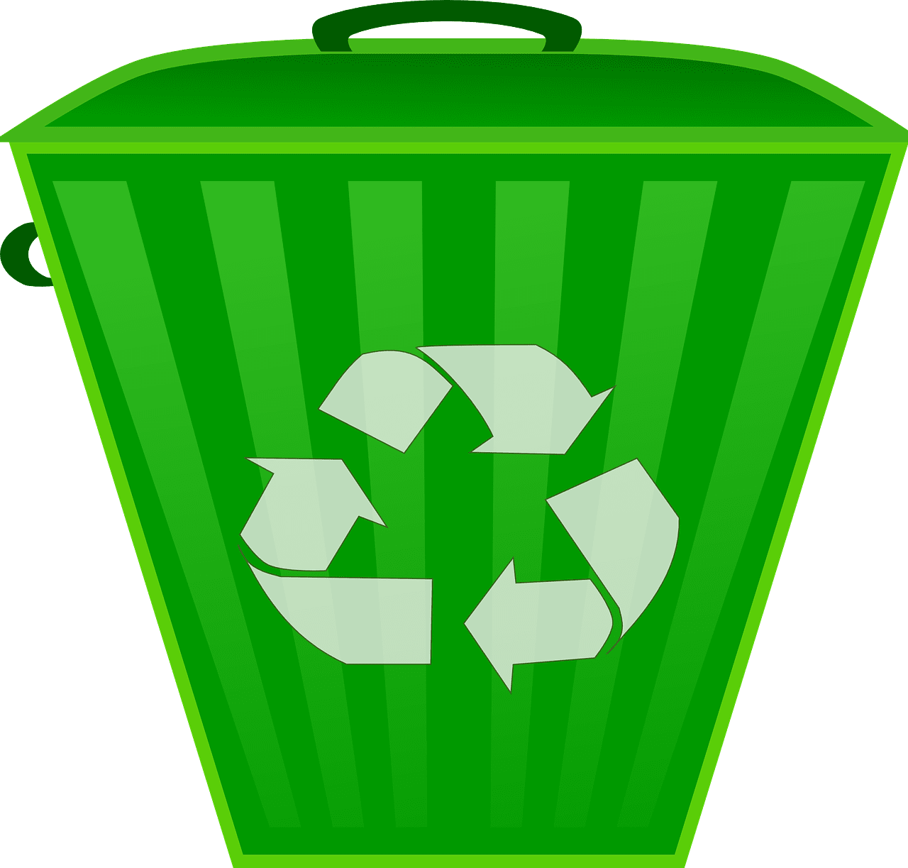 Garbage can bin recycle vector graphic clipart