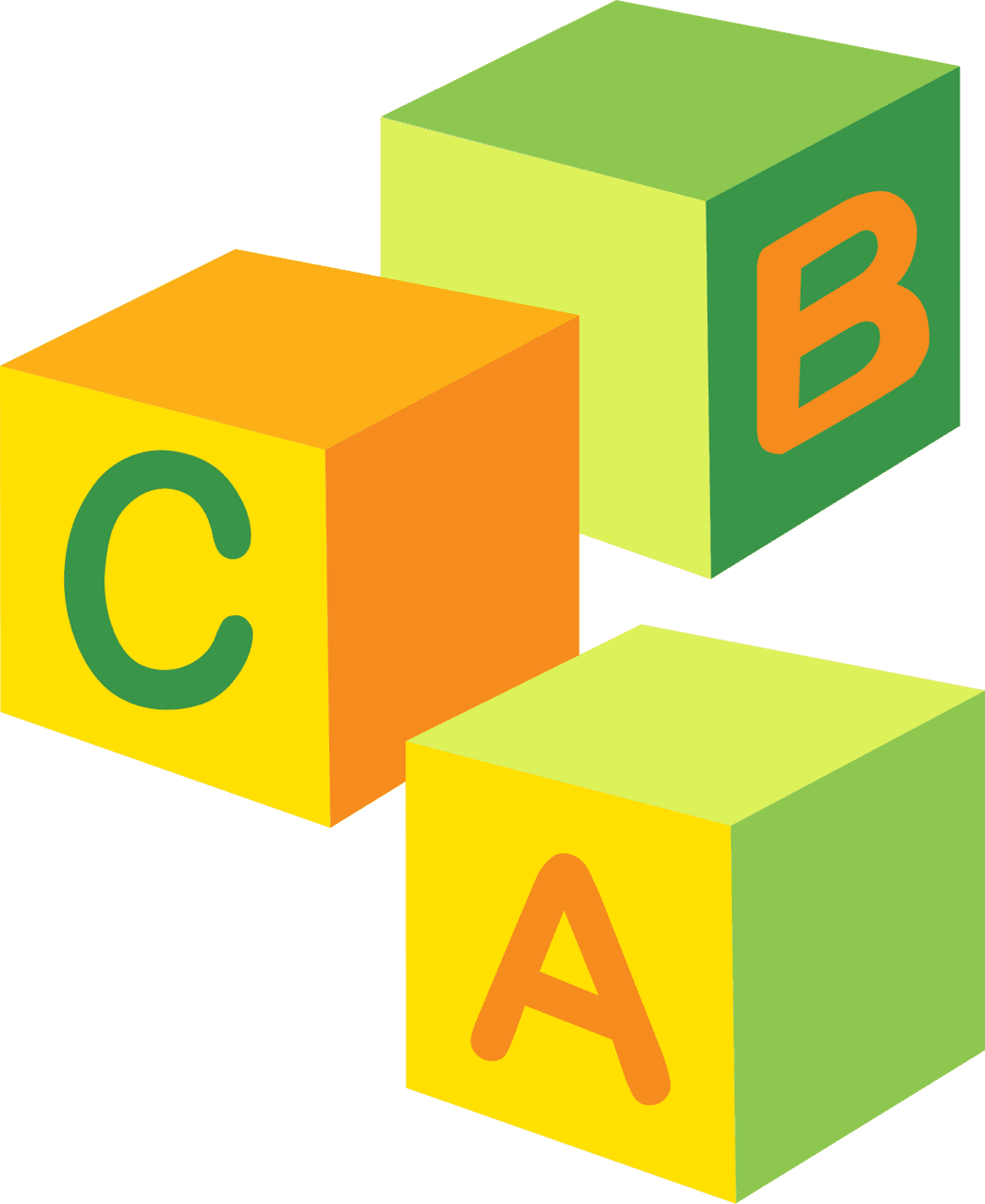 Abc blocks vector clipart images 2