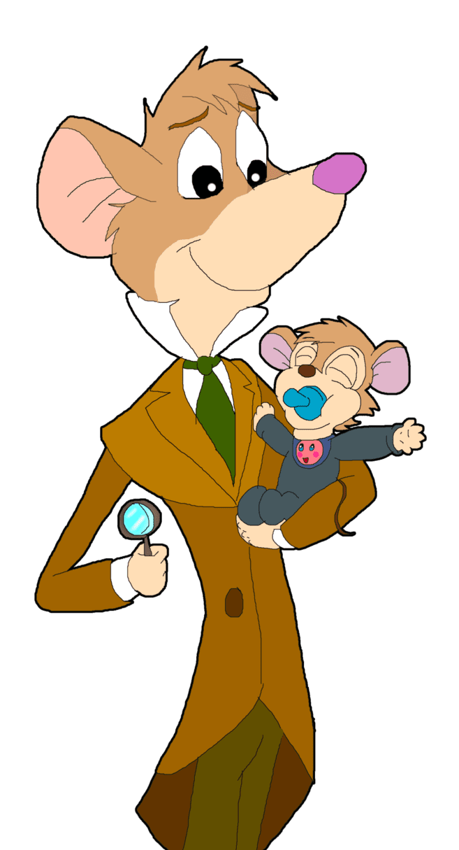 Detective basil and his son bennedict clipart image