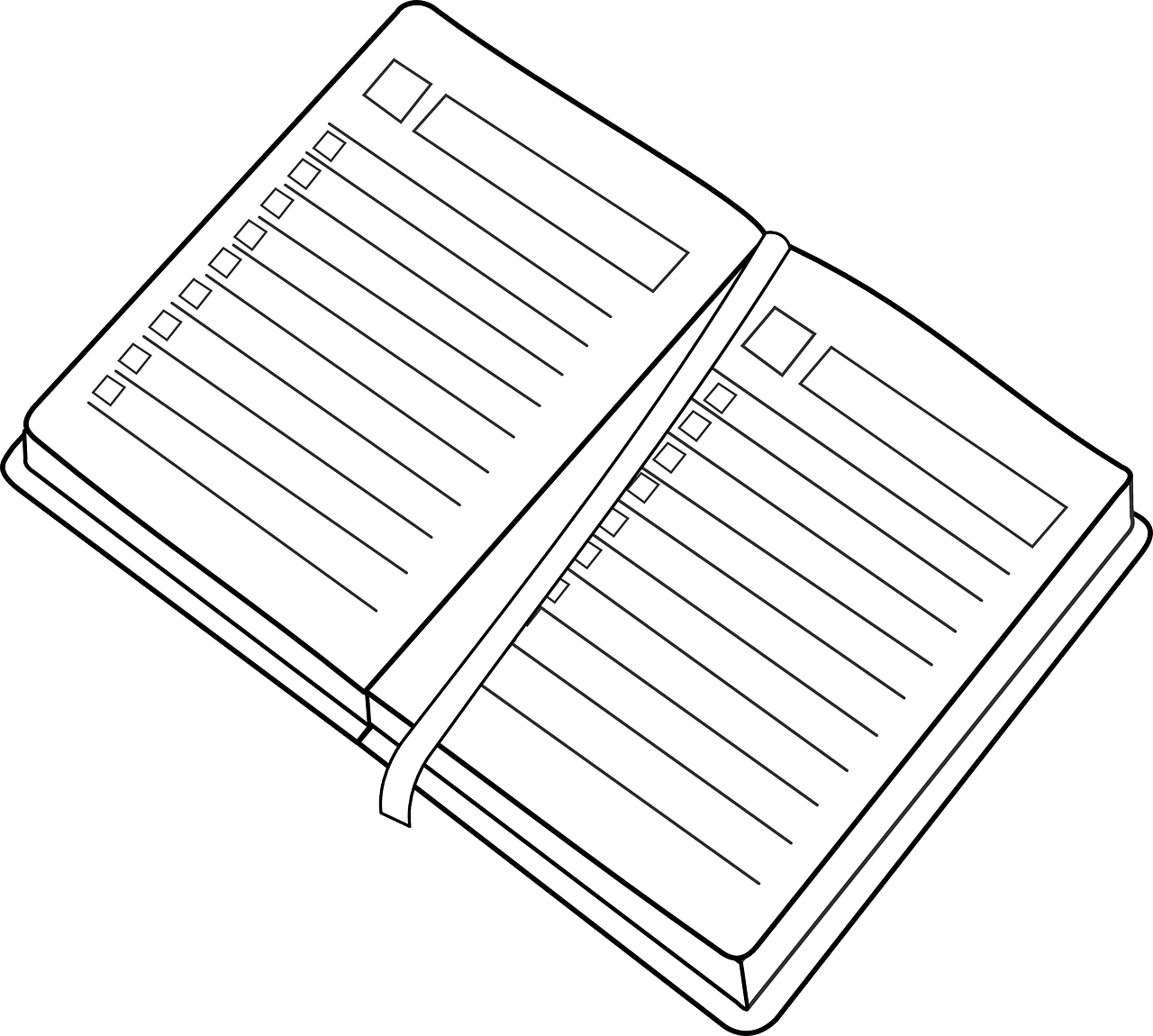 Agenda planner vector art graphics clipart