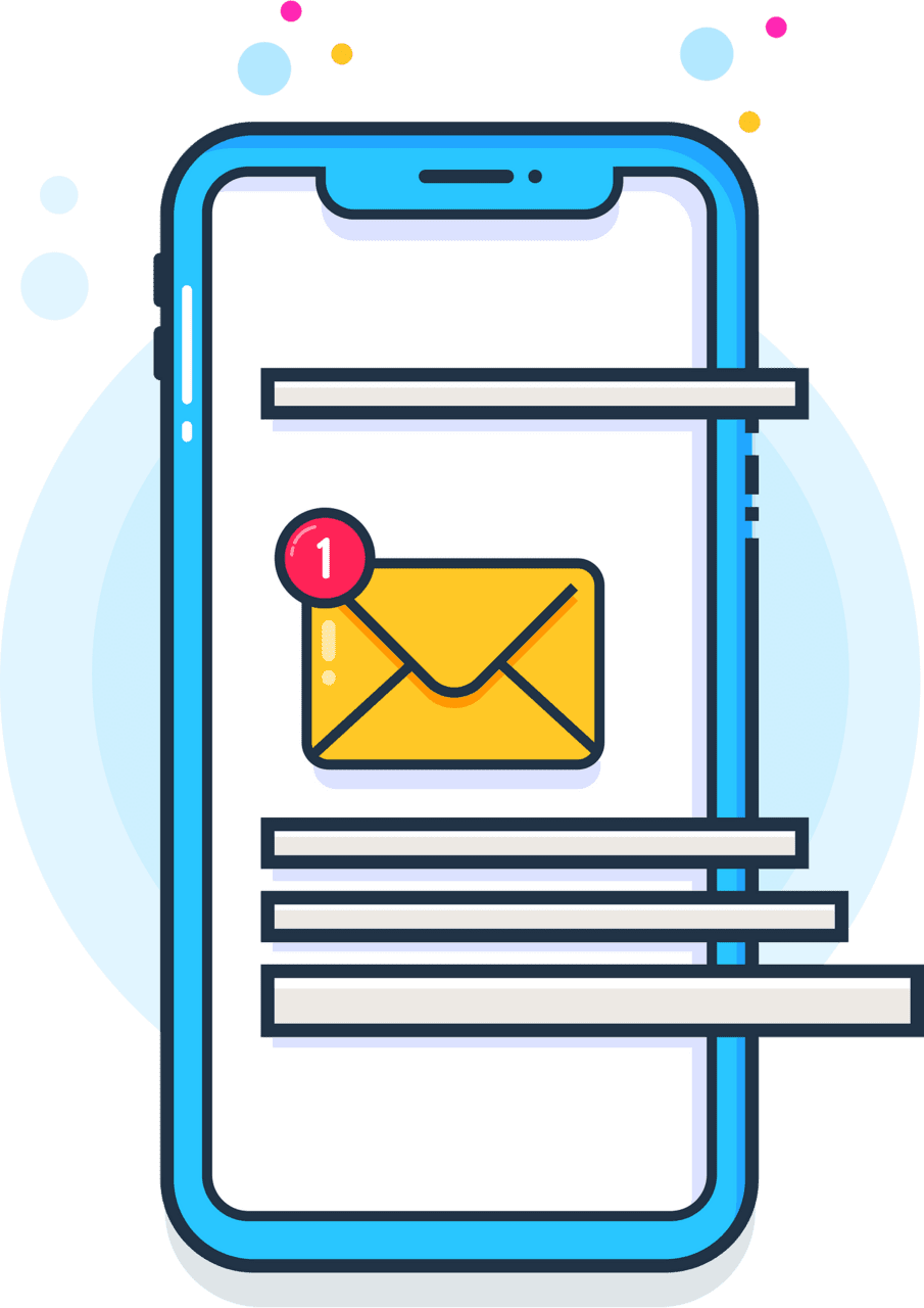 Email application mobile phone vector clipart images