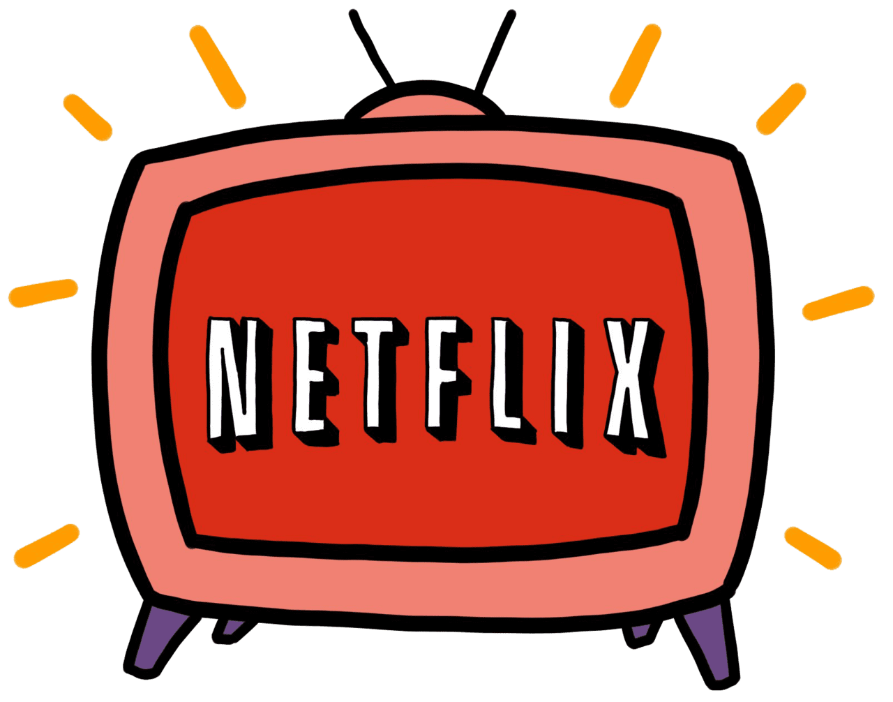 Television netflix series subscription streaming entertainment clipart free