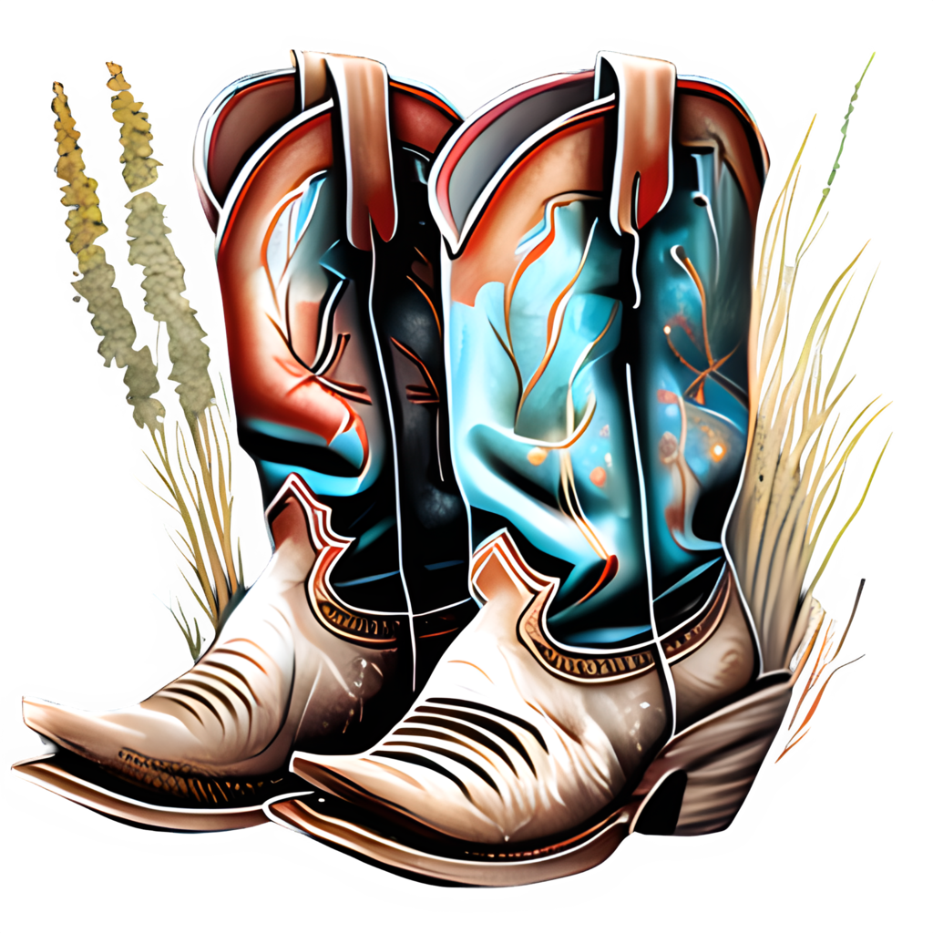 Clipart cowboy boot bundle photo