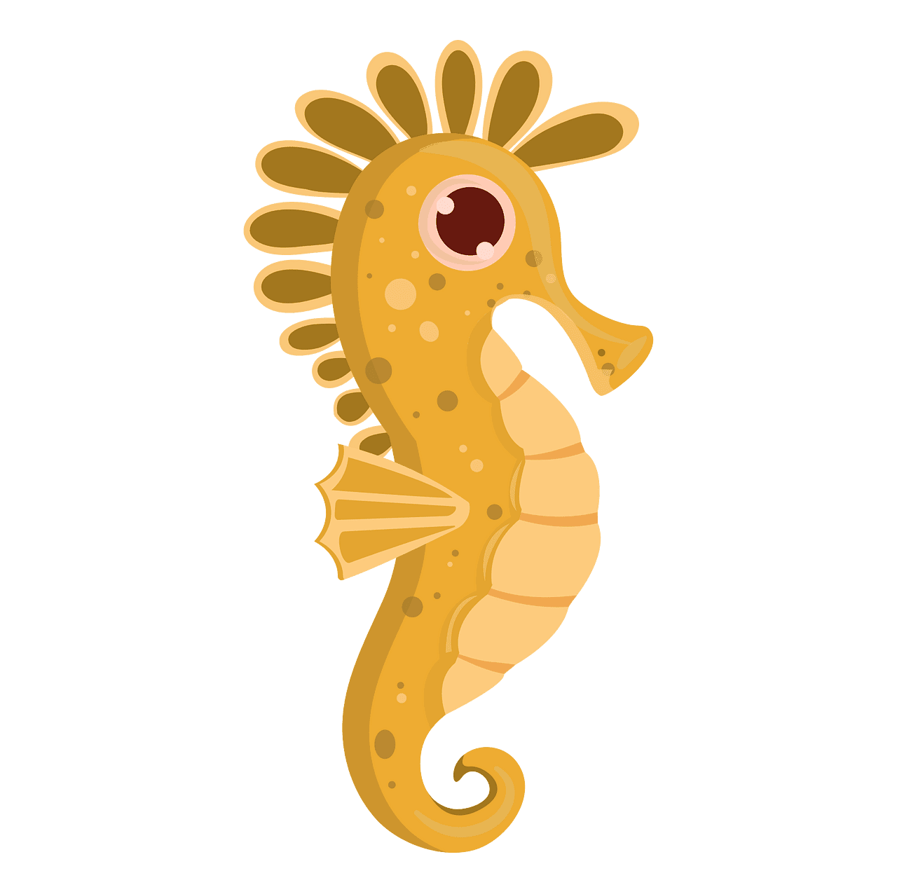 Seahorse vector clipart images 6