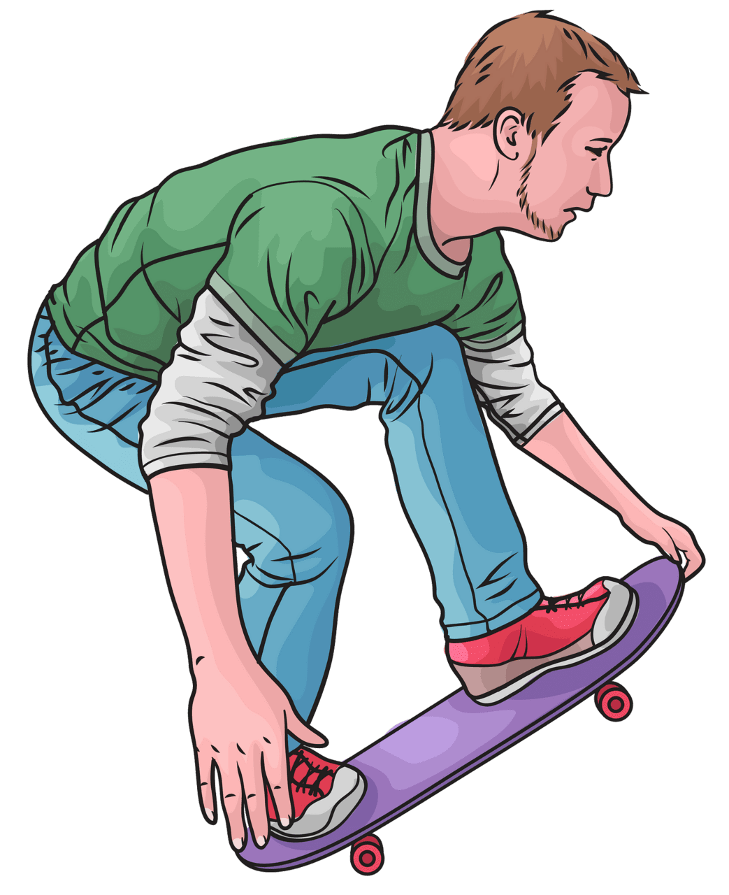 Skateboard ing vector clipart images