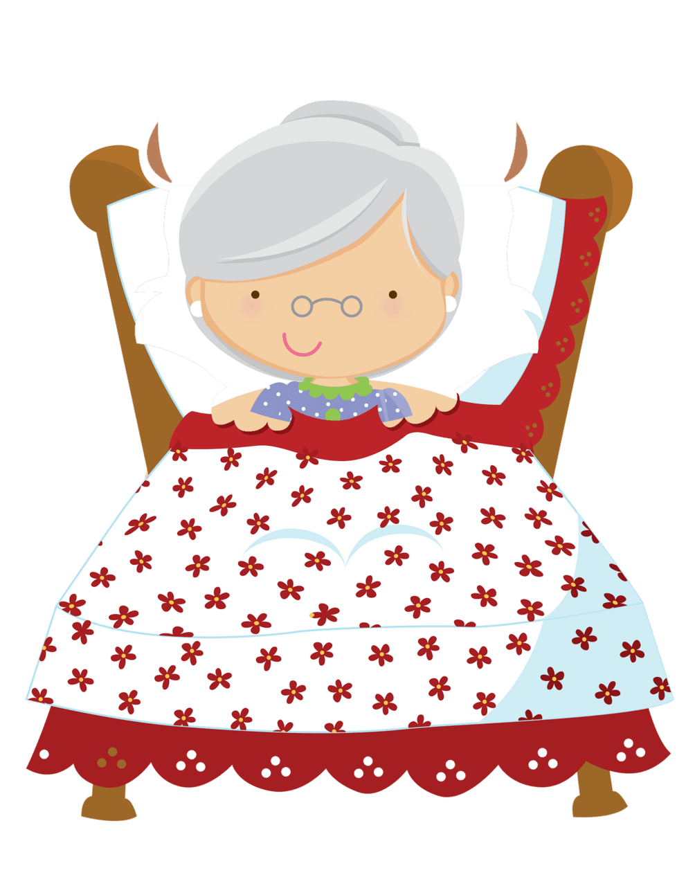 Grandma with swag clipart vector