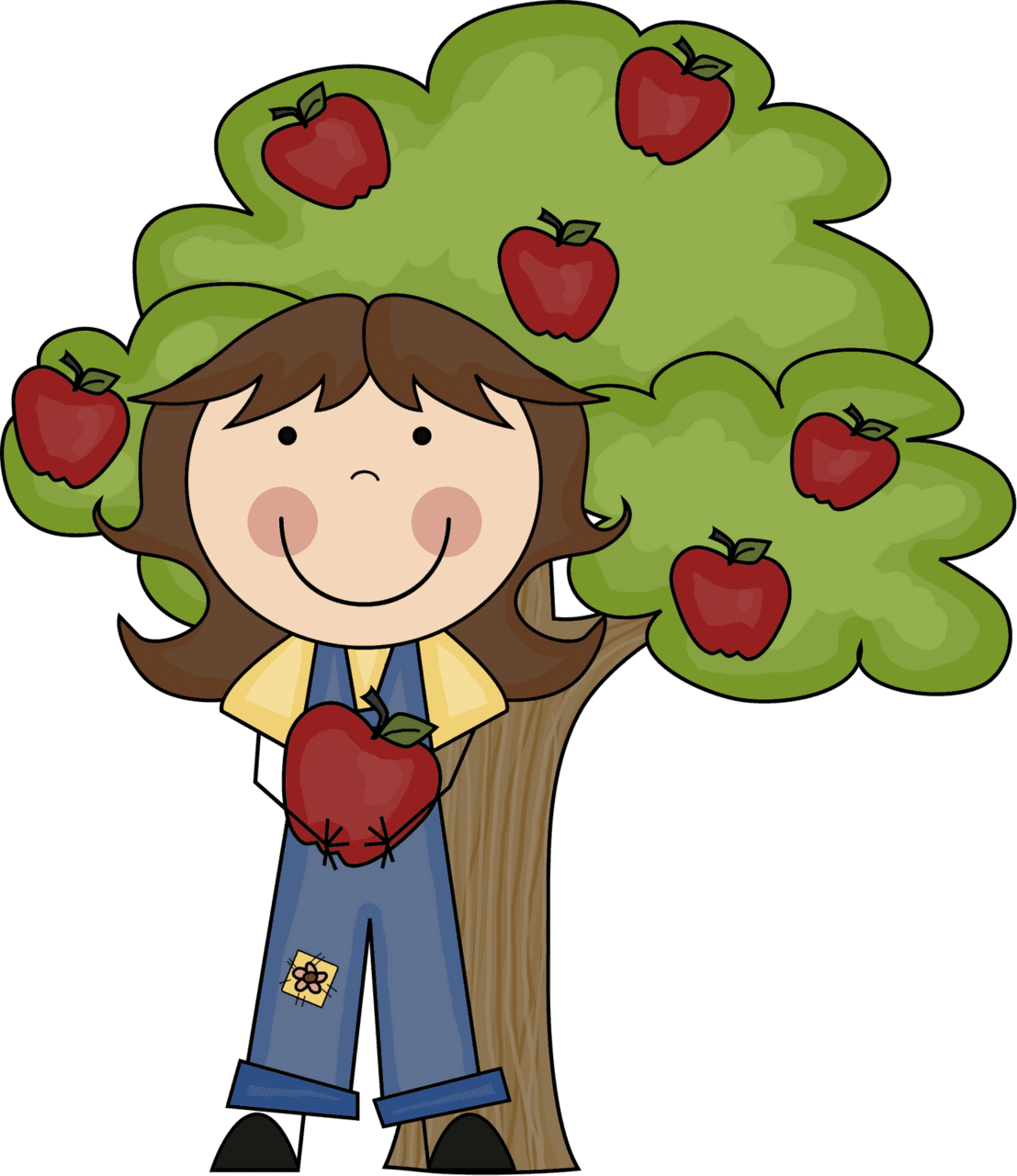 Week of apples clipart background