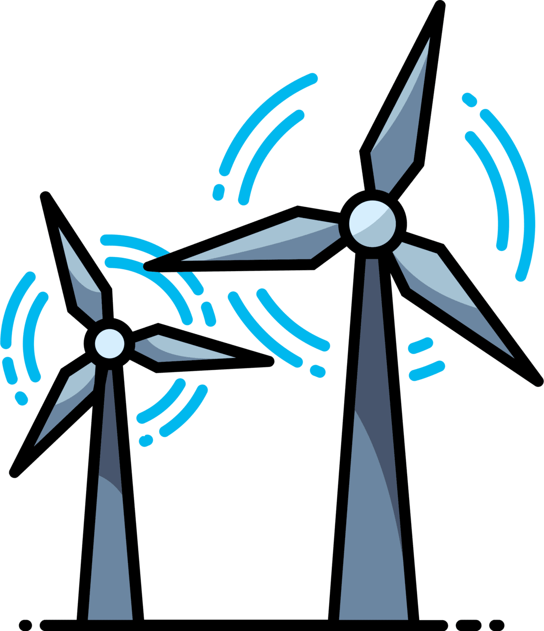 Wind turbine vector clipart images