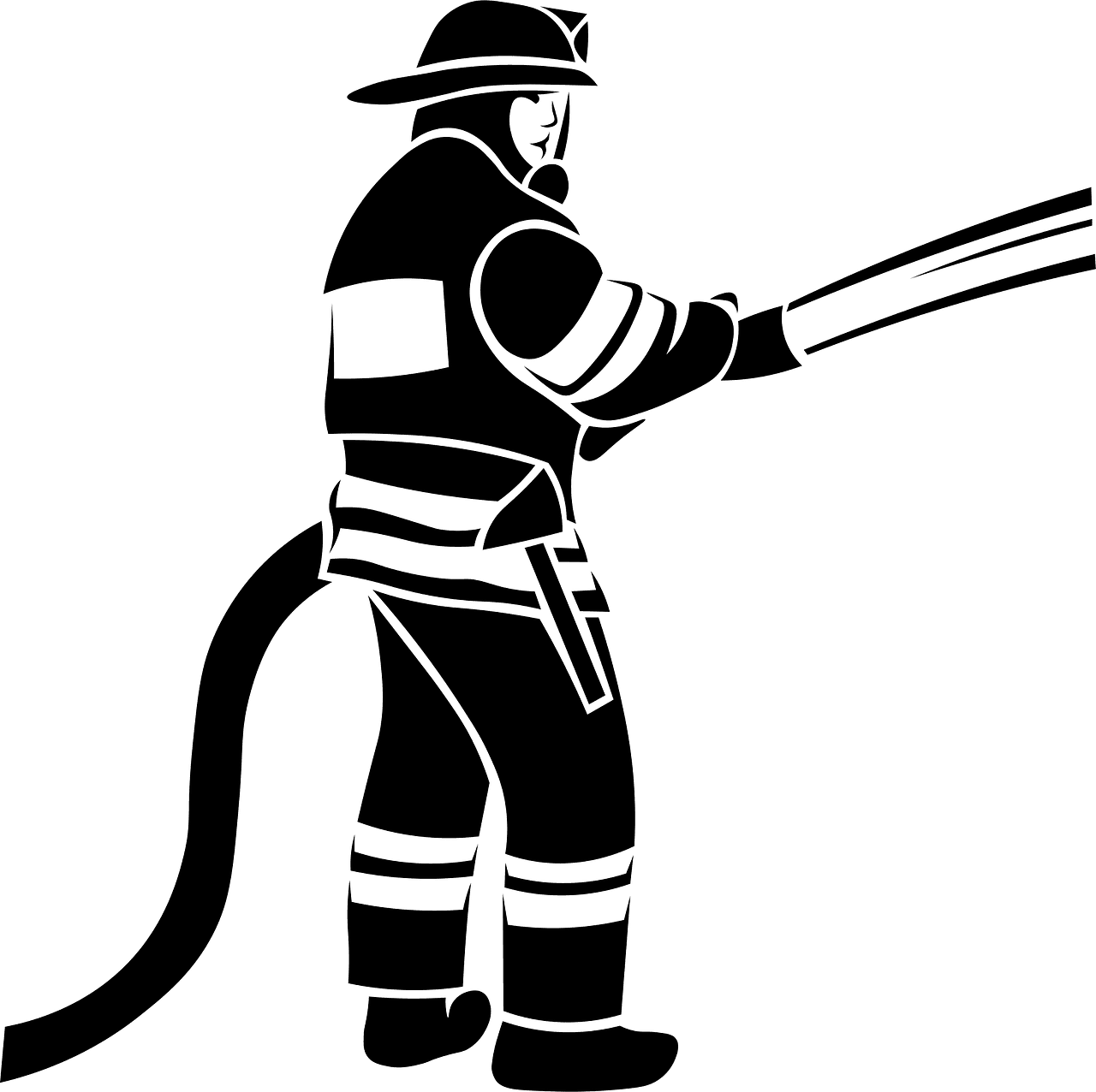 Fireman fire equipment clipart images