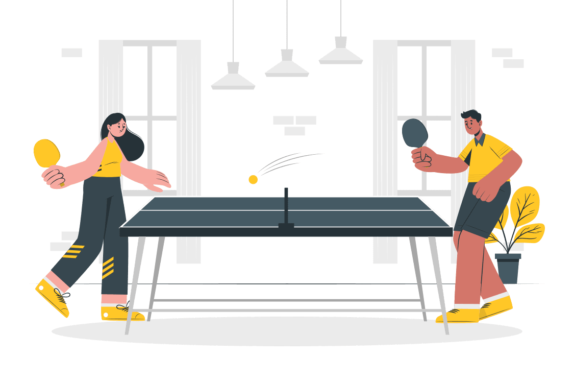 Table tennis customizable disproportionate cuate style clipart transparent