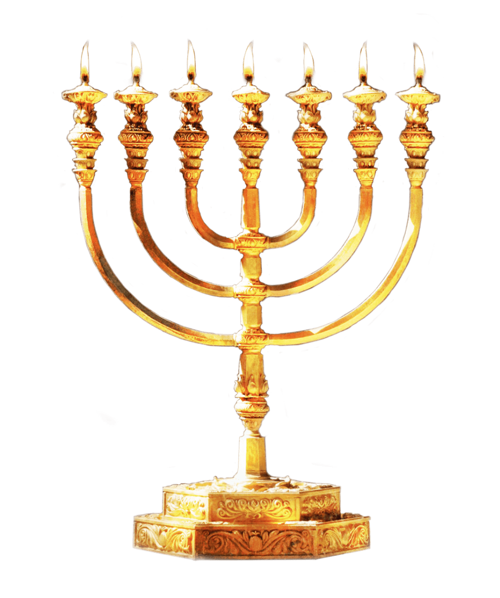 Hanukkah menorah dorado stic clipart clip art