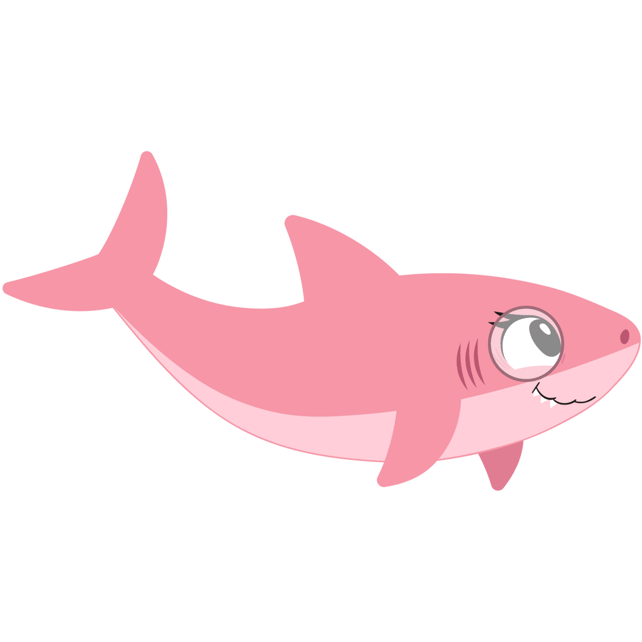 Baby shark pin page clipart picture 4