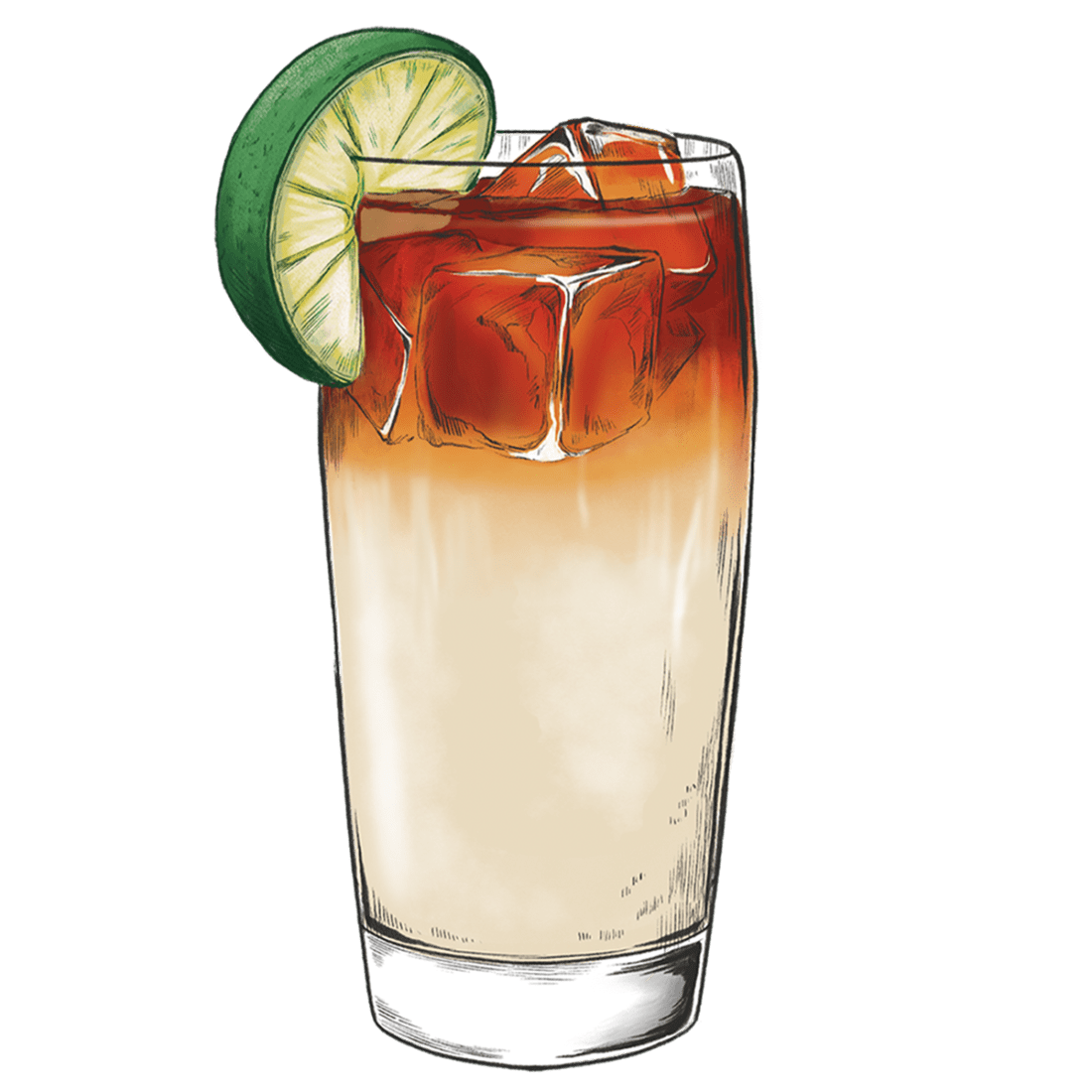 Essential southern cocktail dark stormy clipart transparent