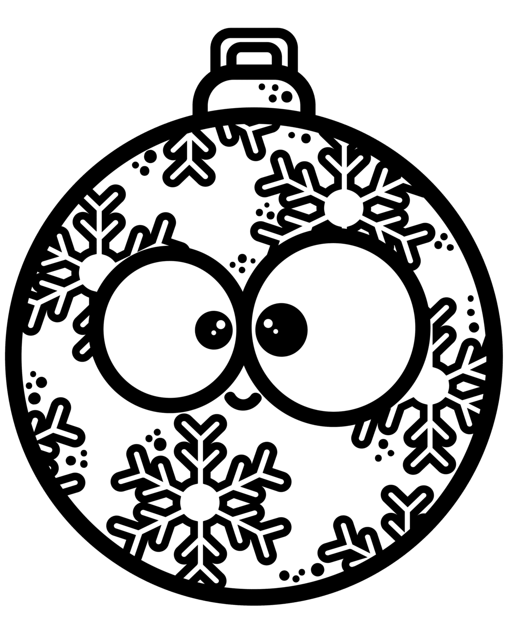 Black and white christmas pin page clipart photo 4